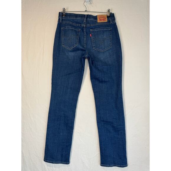 Levi's Jeans Women 8 Blue Perfect Waist 525 Straight Leg Denim Cotton Med Wash - Picture 2 of 5